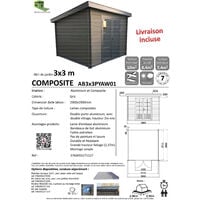découvrez notre abri de jardin toit plat 3x3, idéal pour optimiser votre espace extérieur tout en ajoutant une touche moderne à votre jardin. fabriqué avec des matériaux robustes, cet abri offre une protection optimale pour vos outils et équipements. pratique et esthétique, il s'intègre parfaitement dans tous les environnements. profitez d'un espace de rangement fonctionnel et élégant dès aujourd'hui !