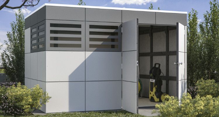 découvrez notre sélection d'abris de jardin avec toit plat en angle, alliant design moderne et fonctionnalité. idéals pour optimiser votre espace extérieur tout en offrant un lieu de rangement pratique et esthétique.