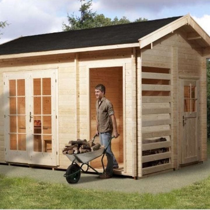 découvrez notre abri jardin en bois avec toit rond, alliant esthétisme et fonctionnalité. idéal pour ranger vos outils de jardinage ou pour créer un espace de détente, cet abri apportera une touche chaleureuse à votre extérieur.