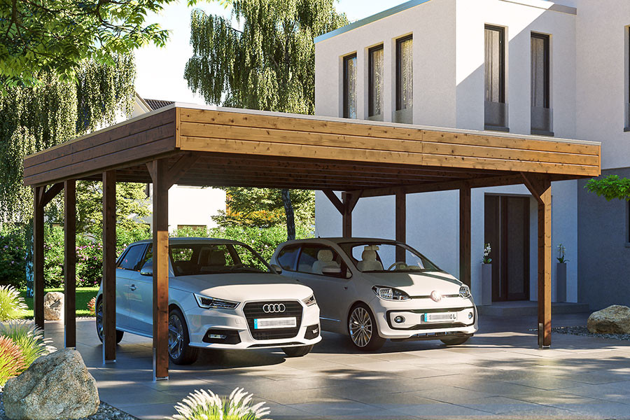 découvrez notre carport en bois conçu pour abriter deux voitures, alliant fonctionnalité et esthétisme. offrez à votre véhicule une protection élégante contre les intempéries tout en embellissant votre espace extérieur.