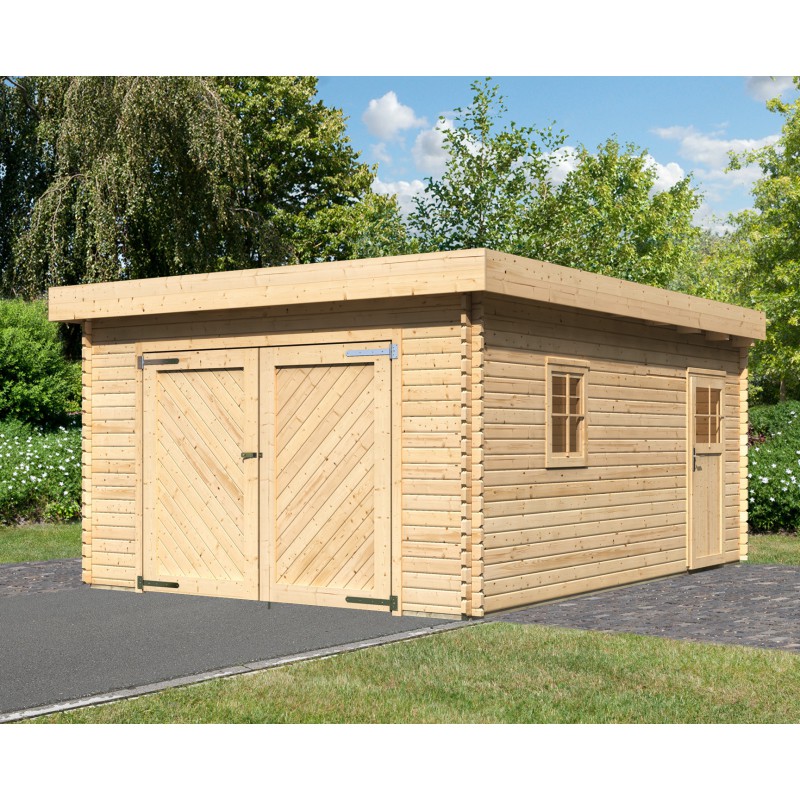 découvrez notre garage en bois plat, alliant esthétisme et fonctionnalité. parfait pour abriter votre véhicule ou vos outils, il s'intègre harmonieusement dans votre jardin. optez pour une solution durable et élégante avec notre garage en bois de qualité.