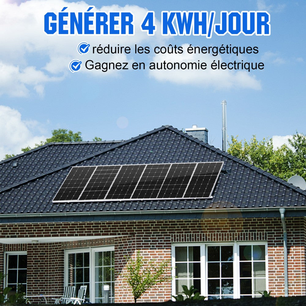 découvrez notre kit solaire 3000w, idéal pour réduire vos factures d'énergie et profiter d'une source d'énergie renouvelable. facile à installer et adapté à tous vos besoins énergétiques, ce kit vous permettra de rendre votre maison plus écologique tout en réalisant des économies.