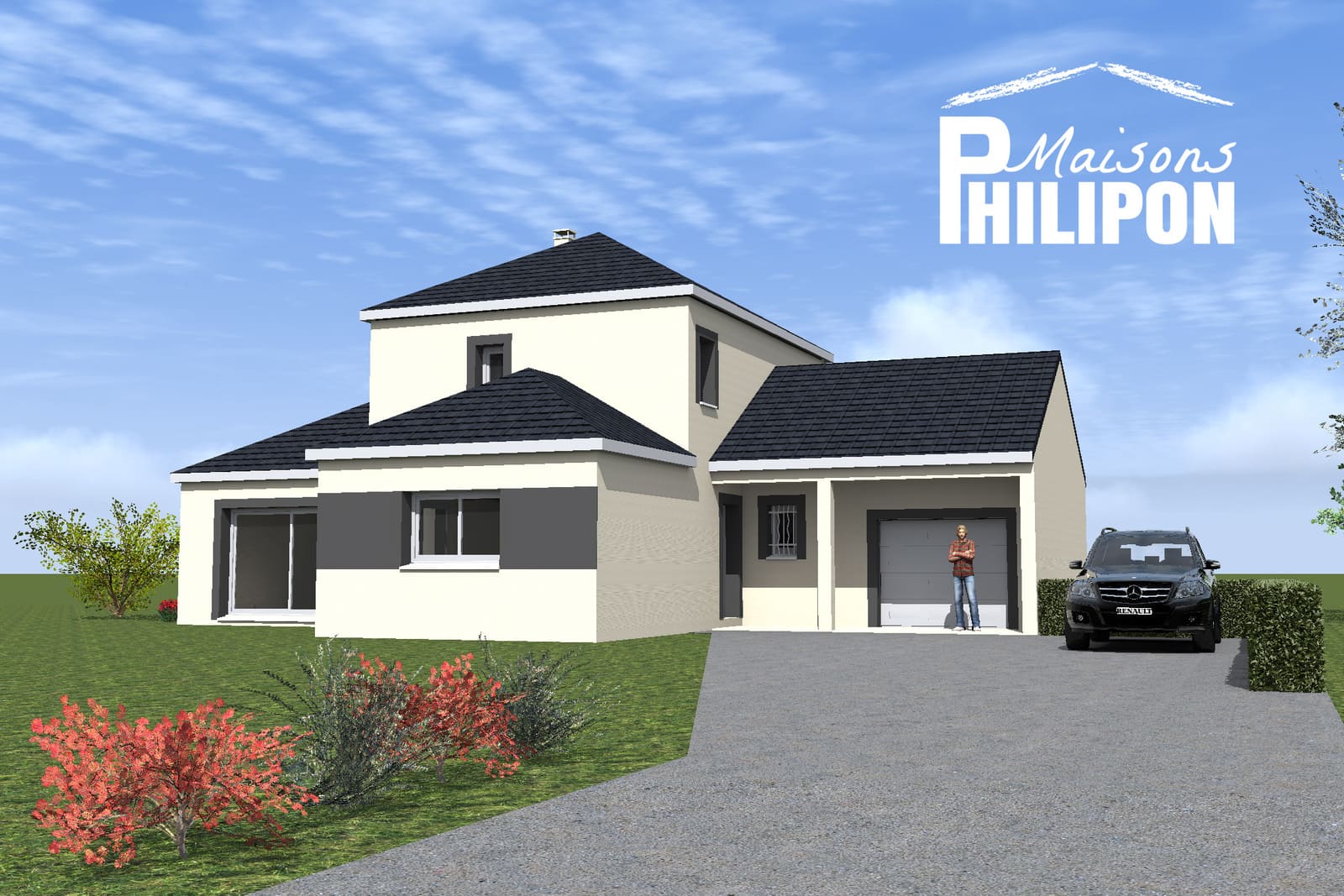 découvrez notre maison moderne de 200 m² avec un toit plat, alliant design contemporain et fonctionnalité. profitez d'un espace de vie lumineux et optimisé, idéal pour votre famille. explorez les possibilités d'aménagement et transformez ce modèle en votre futur chez-vous.