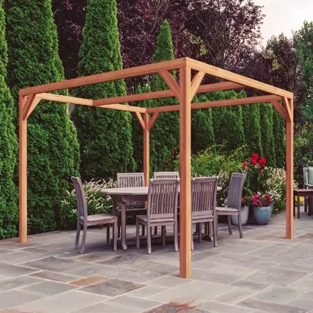 découvrez nos élégantes pergolas en bois, idéales pour embellir votre espace extérieur. profitez de moments de détente à l'ombre tout en ajoutant une touche naturelle à votre jardin. personnalisables et durables, nos pergolas s'adaptent à tous les styles.
