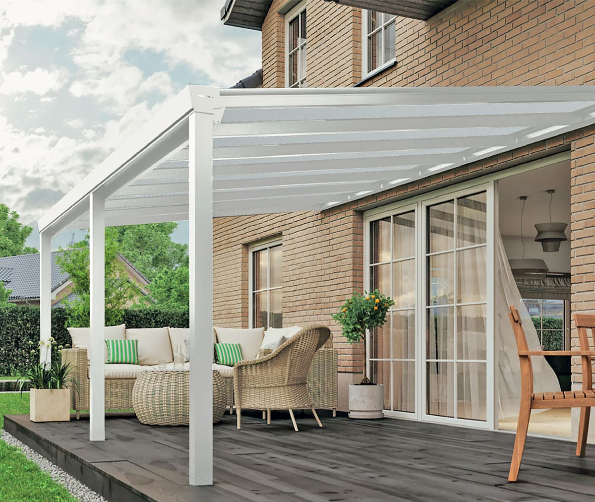 découvrez notre pergola en polycarbonate, idéale pour profiter de votre espace extérieur tout en étant protégé des intempéries. alliant esthétique et durabilité, elle apporte une touche moderne à votre jardin. facile à installer et à entretenir, elle permet de créer un environnement agréable pour vos moments de détente en plein air.