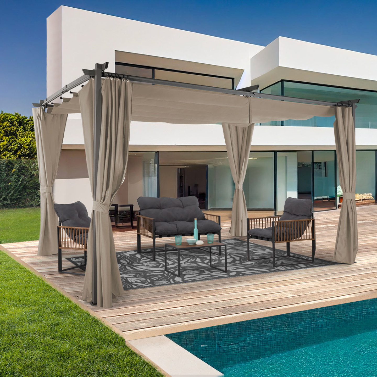 découvrez notre gamme de toits pour pergolas, alliant esthétisme et fonctionnalité. transformez votre espace extérieur en un lieu agréable et ombragé, idéal pour profiter de moments de détente en plein air. explorez nos solutions innovantes pour embellir votre terrasse ou jardin.