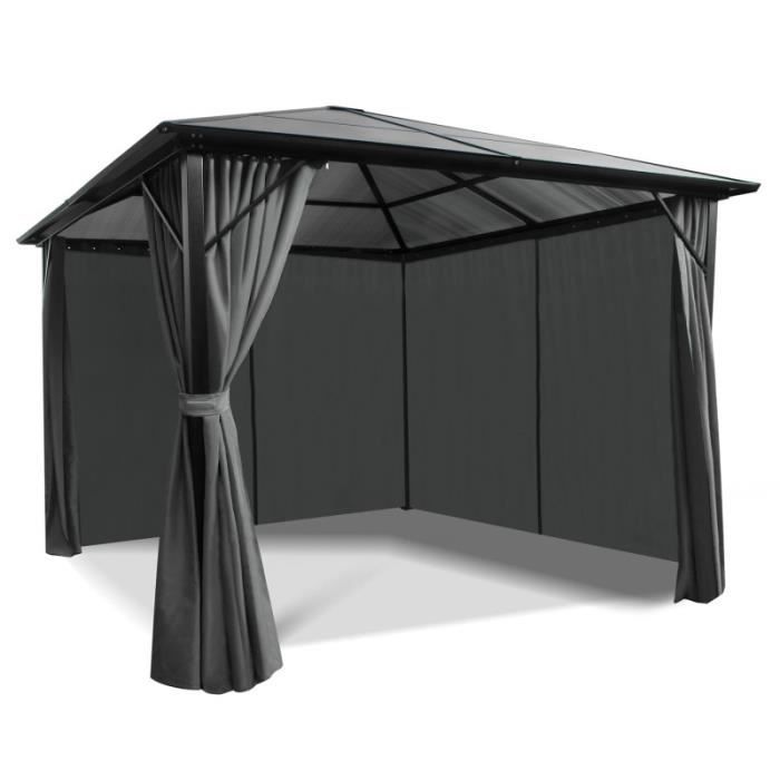 découvrez notre tonnelle 3x3 en polycarbonate, parfaite pour protéger votre espace extérieur des intempéries tout en apportant une touche moderne à votre jardin. facile à monter, résistante et durable, elle est idéale pour vos moments de détente en plein air.
