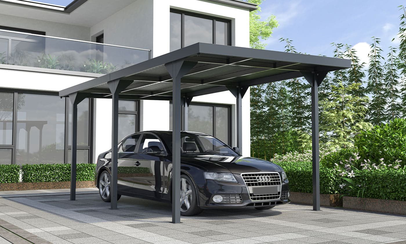 découvrez notre carport à toit plat, une solution moderne et élégante pour protéger votre véhicule des intempéries. conçu avec des matériaux durables, il s'intègre harmonieusement dans votre environnement tout en offrant un espace fonctionnel. idéal pour ceux qui recherchent à la fois style et praticité.
