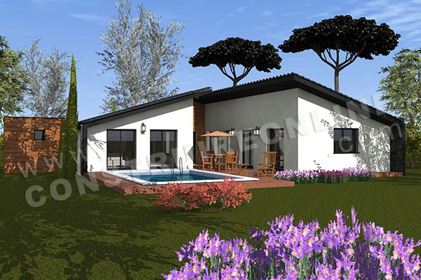 découvrez notre maison plain-pied monopente, alliant modernité et praticité. optimisée pour un confort de vie exceptionnel, cette construction est idéale pour ceux qui recherchent une habitation lumineuse et fonctionnelle, tout en bénéficiant d'un style contemporain. parfaite pour un cadre de vie agréable et sans escaliers!