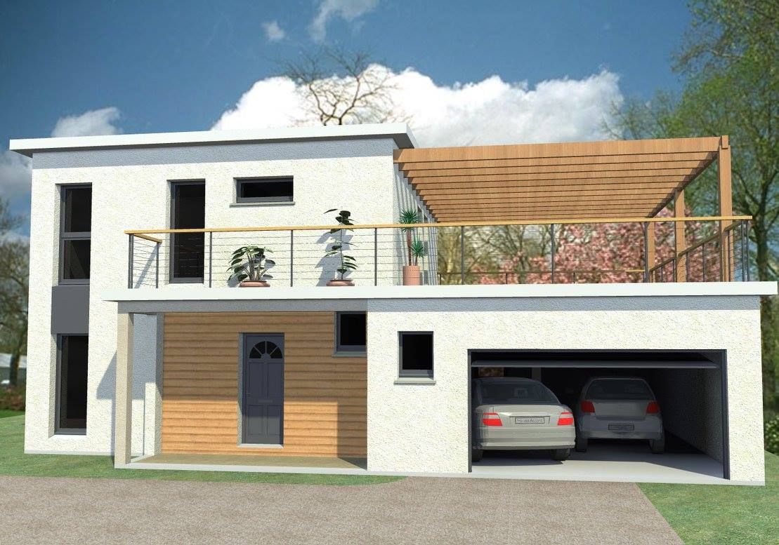 découvrez notre maison moderne avec toit plat et patio spacieux, alliant design contemporain et confort. profitez d'un espace de vie lumineux et agréable, idéal pour se détendre en plein air ou recevoir des amis.