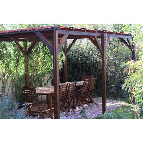 découvrez notre pergola en bois avec toiture en tuile, alliant esthétisme et fonctionnalité. créez un espace de vie extérieur chaleureux et accueillant, idéal pour profiter de votre jardin tout en étant protégé des intempéries. parfaite pour les repas en famille ou les moments de détente, notre pergola s'adapte à tous les styles.