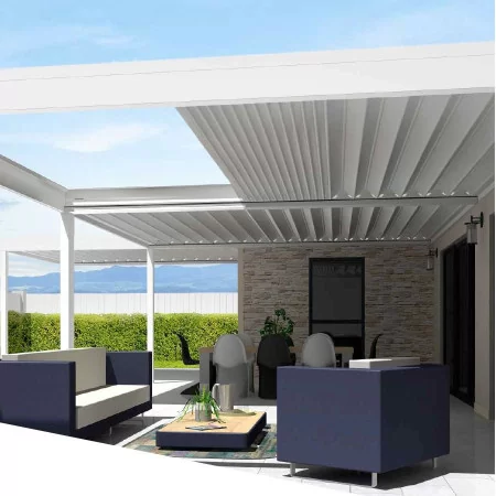 découvrez nos pergolas rétractables, idéales pour profiter de votre extérieur en toute saison. alliez esthétique et fonctionnalité, tout en bénéficiant d'une protection contre le soleil et la pluie. transformez votre jardin en un espace de vie agréable grâce à nos solutions sur-mesure.