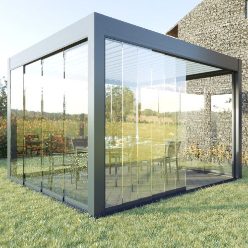 découvrez nos magnifiques pergolas en verre, alliant élégance et fonctionnalité. transformez votre espace extérieur en un havre de paix lumineux et esthétique, idéal pour profiter de chaque saison. parfait pour les jardins, terrasses ou patios, nos pergolas en verre apportent une touche moderne et raffinée à votre habitat.