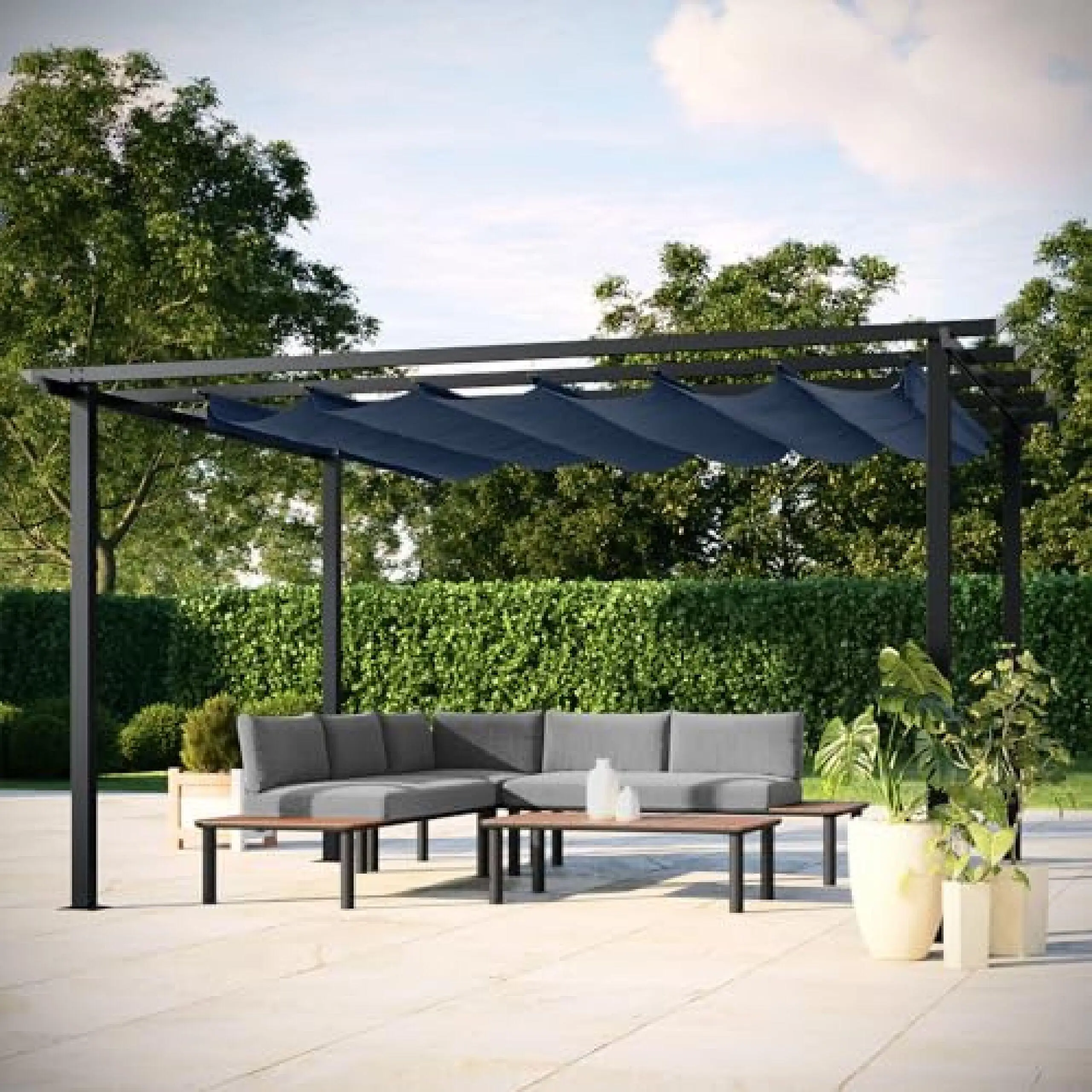 découvrez notre tonnelle 4x3, idéale pour créer un espace ombragé et accueillant dans votre jardin ou sur votre terrasse. parfaite pour vos réceptions en extérieur, elle allie esthétisme et praticité. profitez de moments de convivialité tout en étant protégé du soleil.