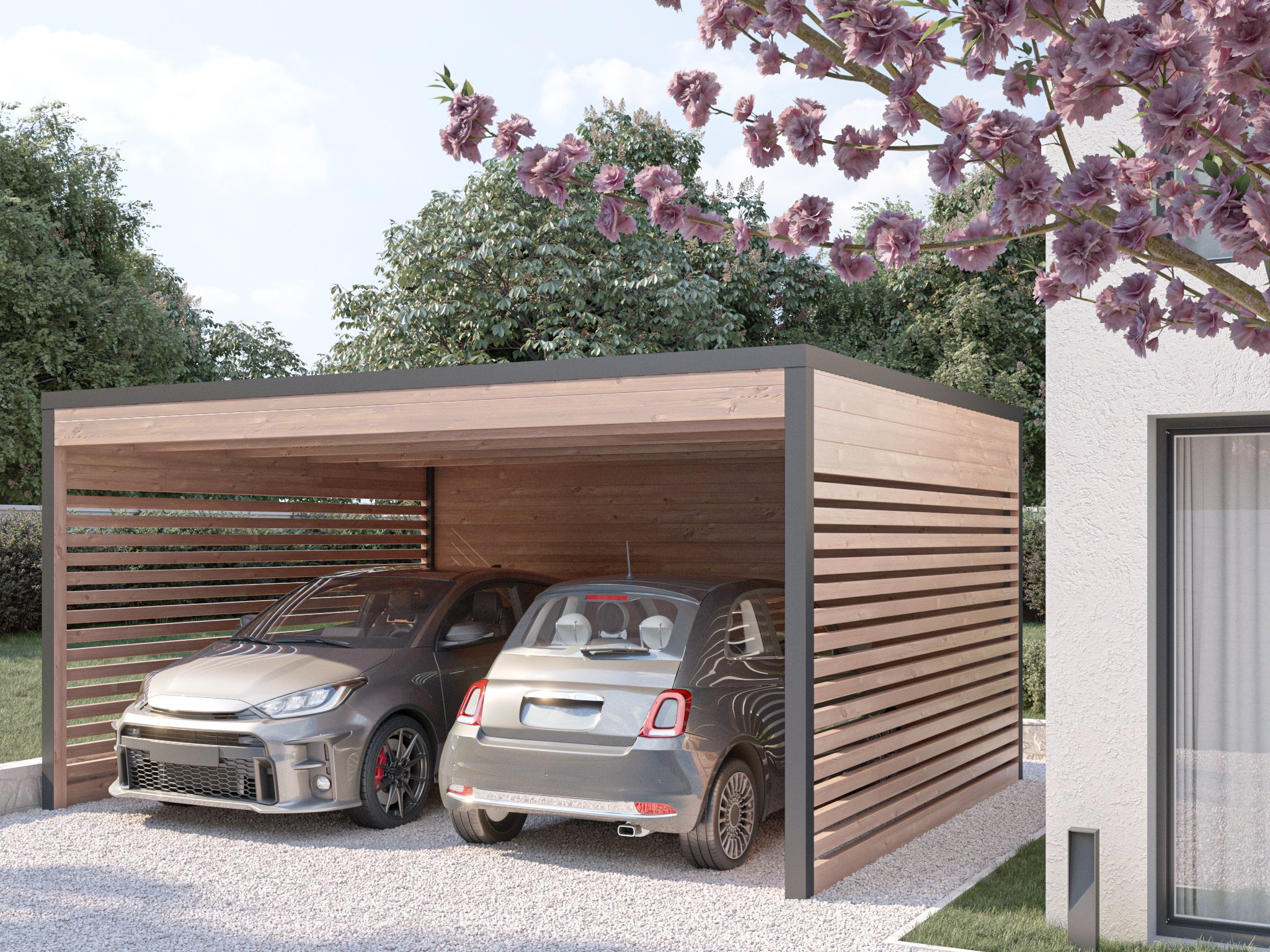 découvrez notre carport plat pour 2 voitures, une solution élégante et pratique pour protéger vos véhicules des intempéries. fabriqué avec des matériaux de qualité, il s'intègre parfaitement à votre espace extérieur tout en offrant une excellente durabilité et un design moderne.