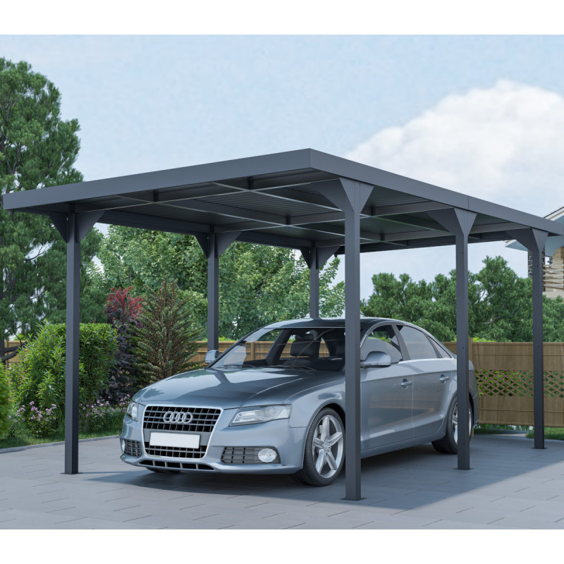 découvrez notre carport plat pour 2 voitures, alliant élégance et fonctionnalité. protégez vos véhicules des intempéries tout en embellissant votre extérieur avec ce design moderne et épuré. idéal pour optimiser votre espace tout en offrant une solution durable et esthétique.