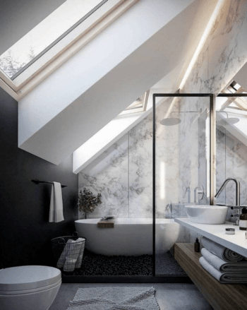 découvrez comment optimiser votre salle de bain mansardée avec des idées de décoration et d'aménagement astucieux. transformez cet espace sous les combles en un lieu à la fois fonctionnel et esthétique, où chaque mètre carré est utilisé avec intelligence.